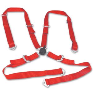 Arnés 4 puntos anclaje rojo