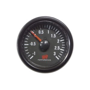 Reloj negro de medición de la presión del turbo