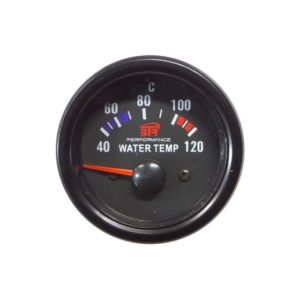 Reloj negro de medición de la temperatura del agua