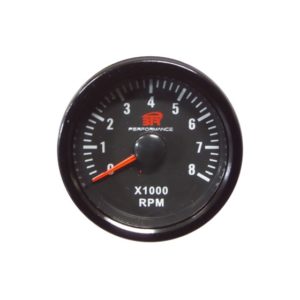 Reloj negro tacómetro 8000 rpm gasolina