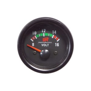 Reloj negro voltimetro