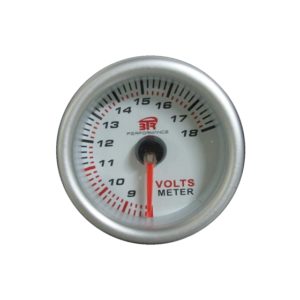 Reloj blanco voltímetro