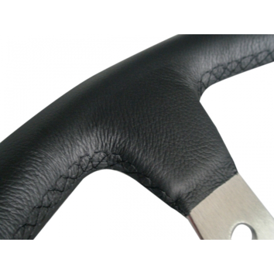 Volante WRC de piel lisa negro/plata 350mm - Imagen 3