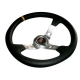 Volante WRC de piel lisa negro/plata 350mm - Imagen 2