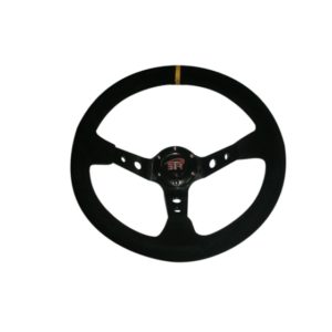Volante WRC de piel vuelta negro/negro 350mm