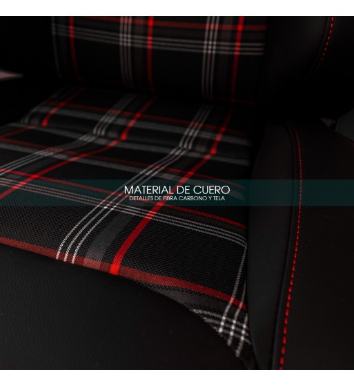 Semibaquet cuero negro, paches de tela y detalles de fibra carbono - Imagen 8