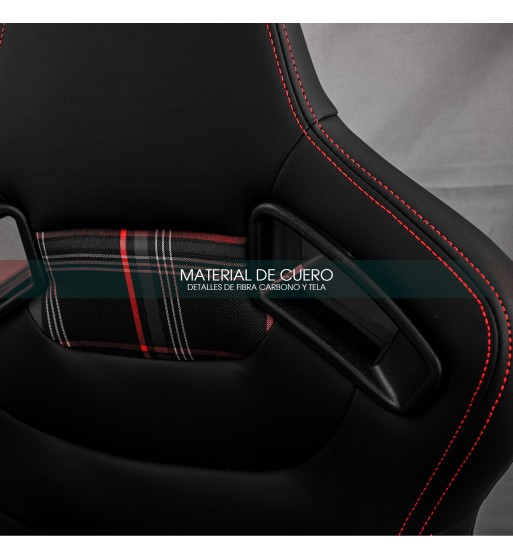 Semibaquet cuero negro, paches de tela y detalles de fibra carbono - Imagen 9