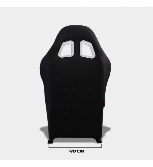 Baquet fijo tubular negro con parches amarillos - Imagen 3