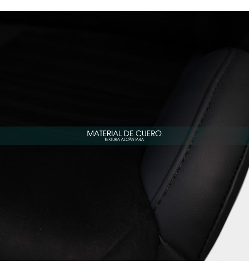 Semibaquet cuero negro, alcantara y respaldo pvc - Imagen 7