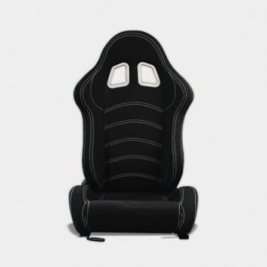 SEMIBAQUET N180 PREMIUM TELA NEGRA Y COSTURA BLANCA