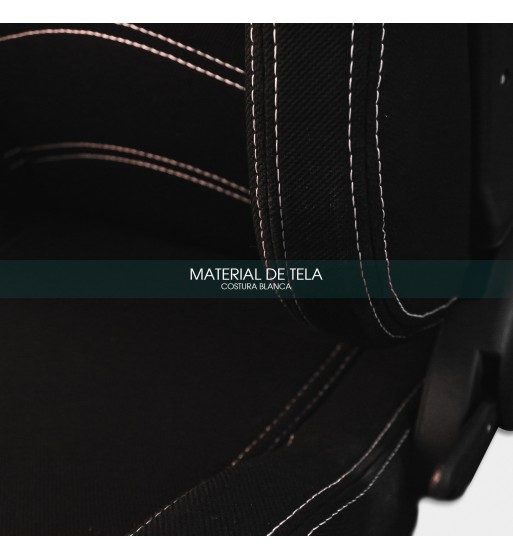 SEMIBAQUET N180 PREMIUM TELA NEGRA Y COSTURA BLANCA - Imagen 8