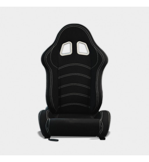 SEMIBAQUET N180 PREMIUM TELA NEGRA Y COSTURA BLANCA