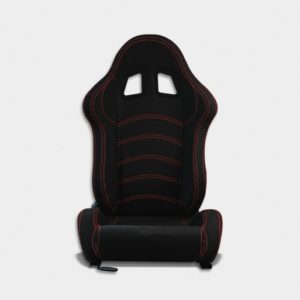SEMIBAQUET N190 PREMIUM TELA NEGRA Y COSTURA ROJA