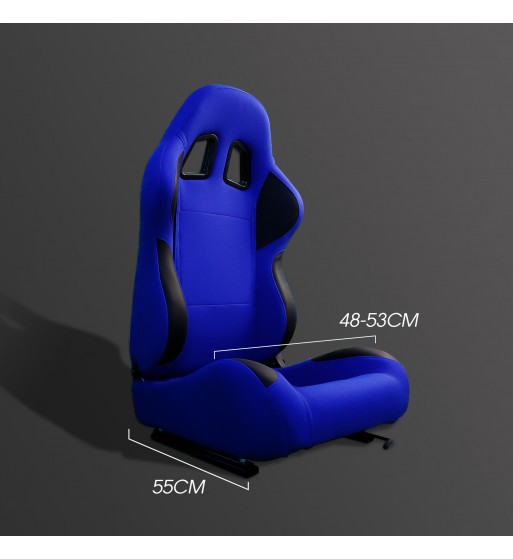 Semibaquet tela azul y parches de cuero negro - Imagen 4