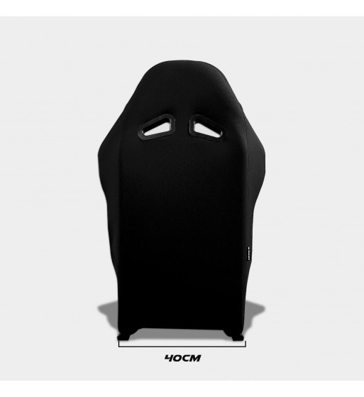 Baquet fijo tubular negro con parches de cuero - Imagen 3
