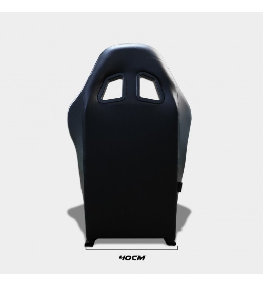 Baquet fijo tubular cuero negro - Imagen 3