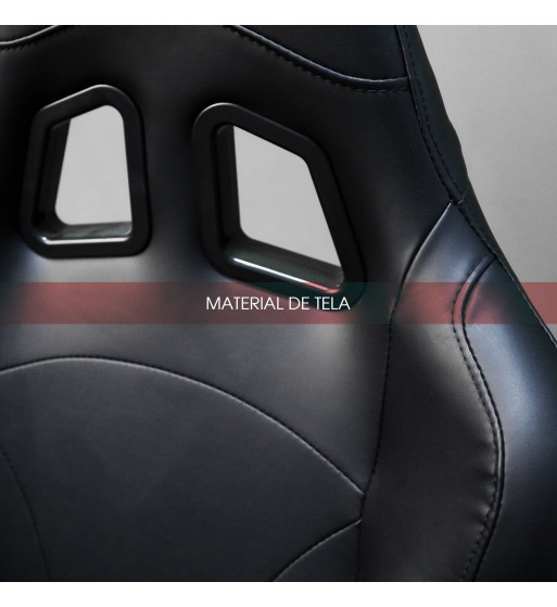 Baquet fijo tubular cuero negro - Imagen 8