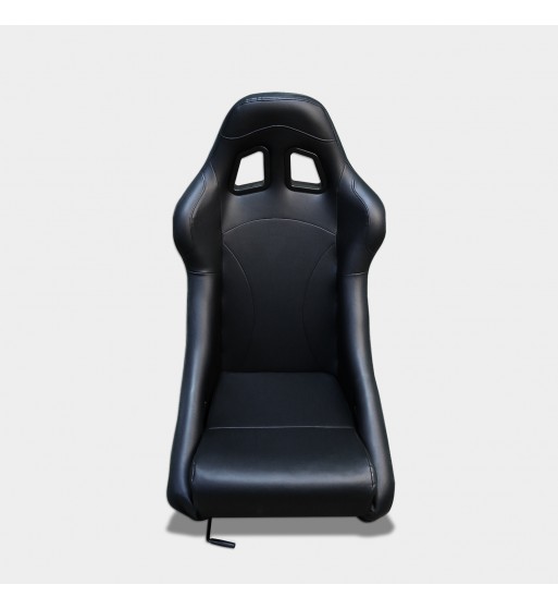 Baquet fijo tubular cuero negro