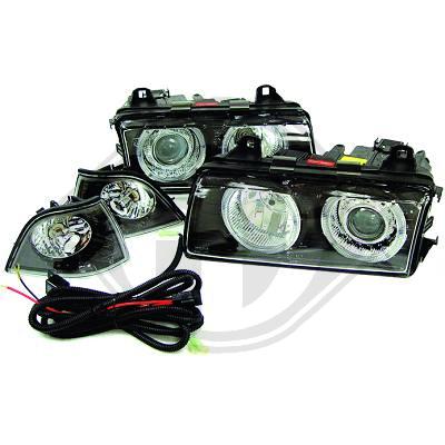 Focos delanteros angel eyes negros, 90-99