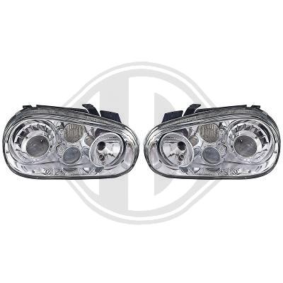 Focos delanteros fondo cromo R32 con antinieblas