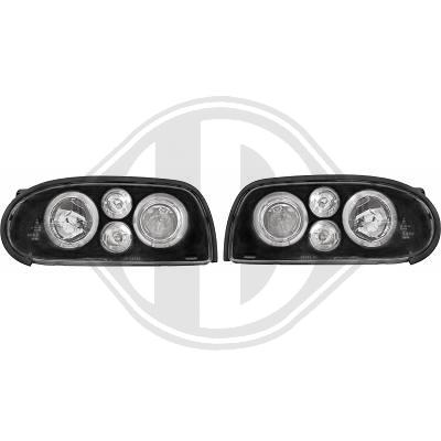 Faros look Golf 4 GTI fondo negro
