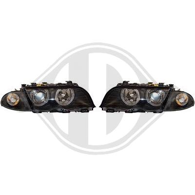 Focos delanteros angel eyes H7/H7 fondo negro con intermitentes, limusine
